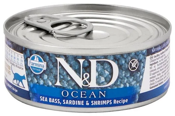 24/2.46OZ Farmina Ocean Cat Bass/Sardine/Shrimp - Items on Sale Now
